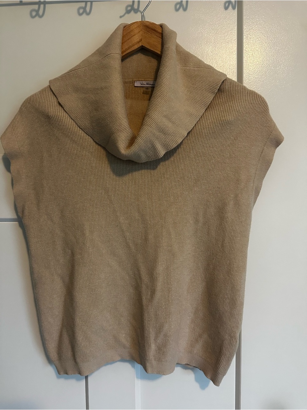 Vila Milano Beige Cowl Neck Women's Sweater